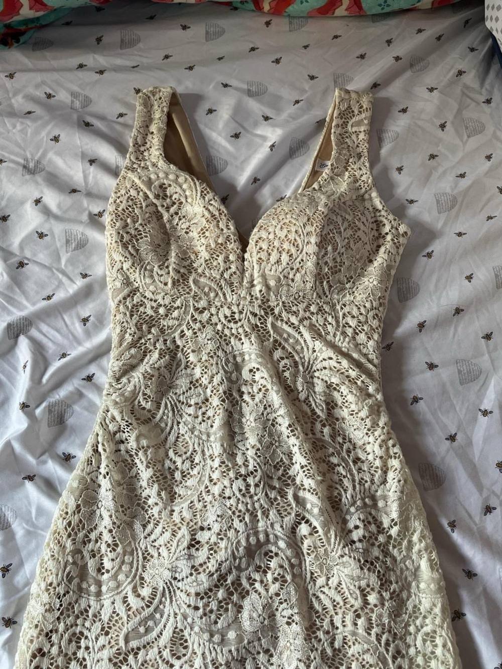 Emerald Sundae Cream Lacey Dress